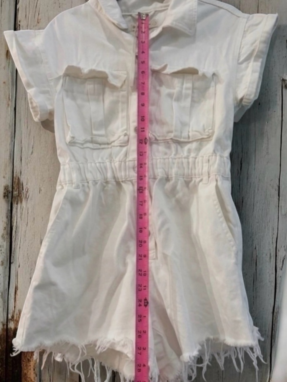Blank NYC White Utility Short-Sleeve Romper - Picture 14 of 15